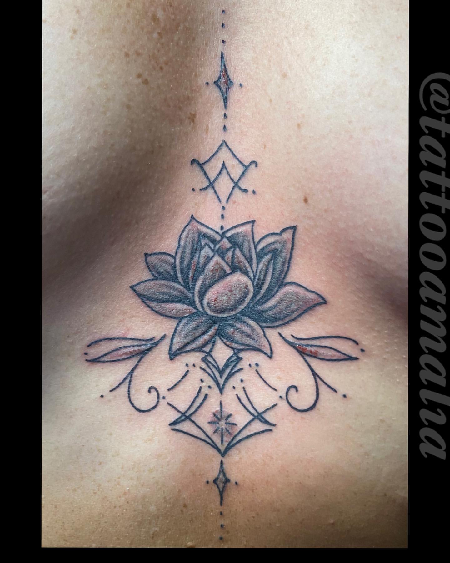 Chest Tattoo Ideas, Underboob Tattoo, sternum tattoo